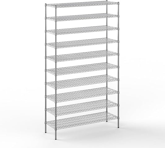 Regal Altair 18" Deep x 54" Wide x 96" Height Wire Shelving Kit | 10-Tier | NSF Commercial Storage Rack Unit