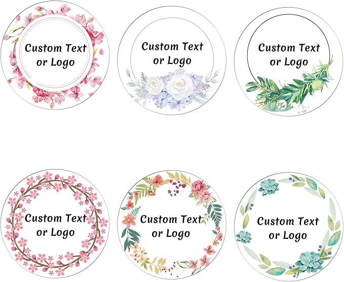 JOVELLO Personalized Custom Stickers - 60-1000 PCS Circle Custom Labels for Business, Logo, Office, Parties, etc (Labels Stickers-1)