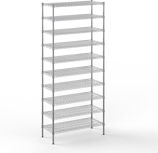 Regal Altair 18" Deep x 42" Wide x 96" Height Wire Shelving Kit | 10-Tier | NSF Commercial Storage Rack Unit
