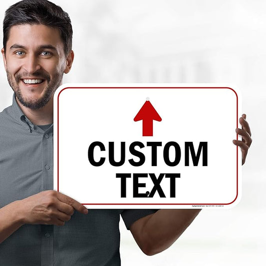 Custom Arrow Directional Sign by My Sign Center - 12x18 Inches, Rust Free .063 Aluminum, Fade Resistant, Made in USA