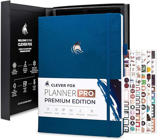 Clever Fox Planner Pro Premium (Mystic Blue, A4)