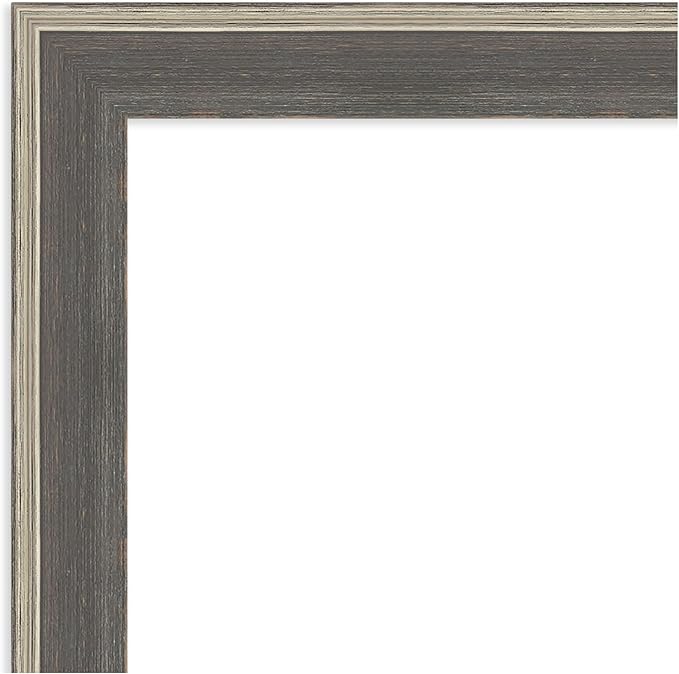 Amanti Art Grey Framed Magnetic Board 25x37 Large Vision Board for use with Magnets, 100% Metal Sheet to Display Items as Office Decor or for Home Organization in mudroom, Kitchen or Kids Room