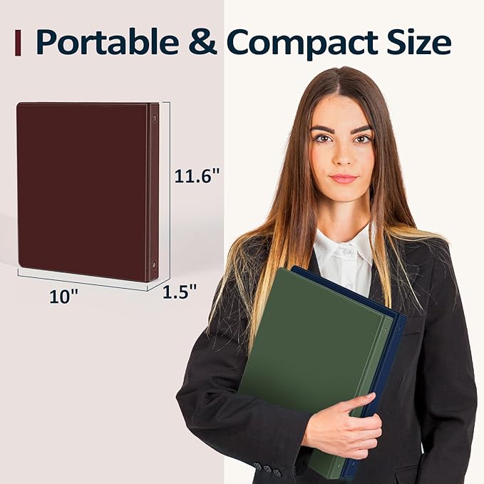 BinderX Extra Durable 1.5 Ring Binder (Navy, 8.5x11)