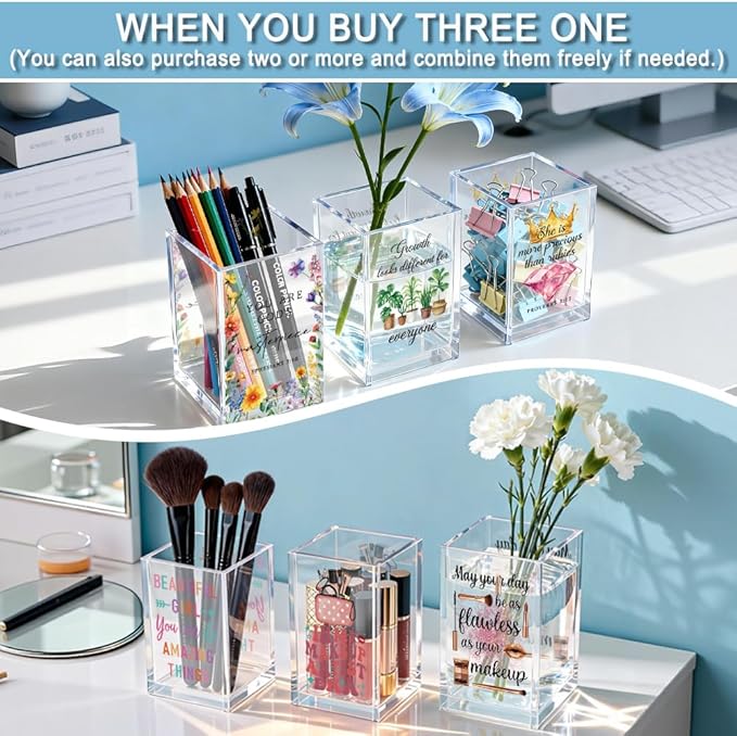 QYUVK RN Acrylic Pencil Holder Cup