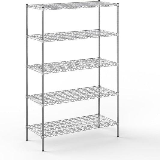 Regal Altair 21" Deep x 48" Wide x 74" Height Wire Shelving Kit | 5-Tier | NSF Commercial Storage Rack Unit