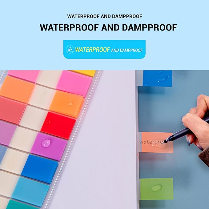 Golcellia Transparent Sticky Notes / Page Markers — 1,440 Pieces
