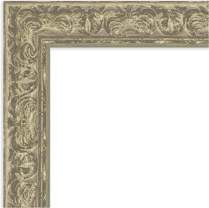 Amanti Art Silver Framed Magnetic Board 27x31 Medium Vision Board for use with Magnets, 100% Metal Sheet to Display Items as Office Decor or for Home Organization in mudroom, Kitchen or Kids Room