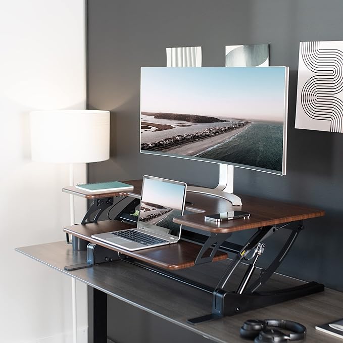 VIVO 42 inch Height Adjustable Stand Up Desk Converter (Black)