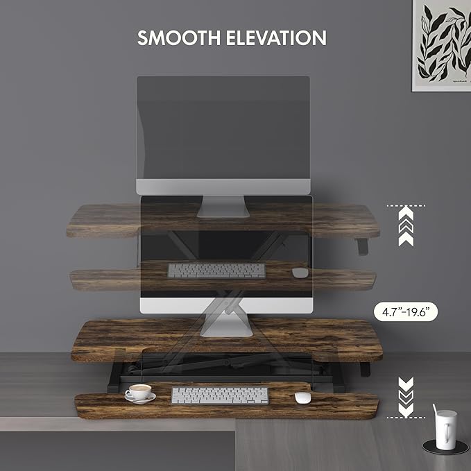 FLEXISPOT 36" Standing Desk Converter — Quick Sit-Stand Riser