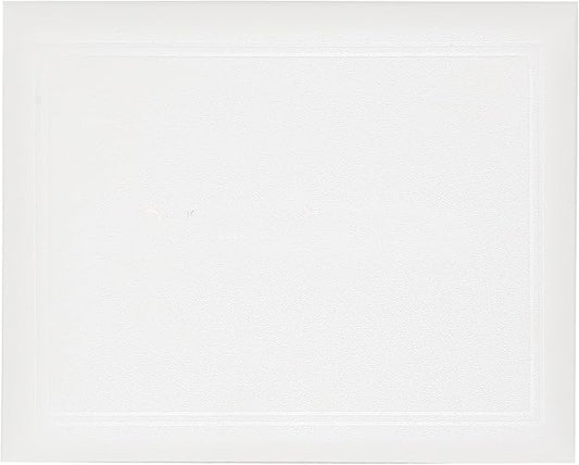 GraduationMall 8.5"x11" Smooth Padded Diploma Cover Certificate Holder White,2-Packs