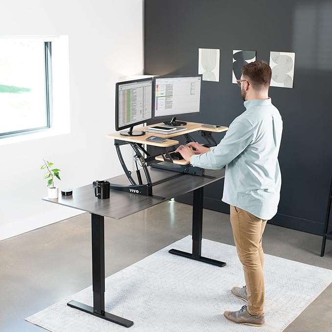 VIVO 36 inch Height Adjustable Stand Up Desk Converter (Black)