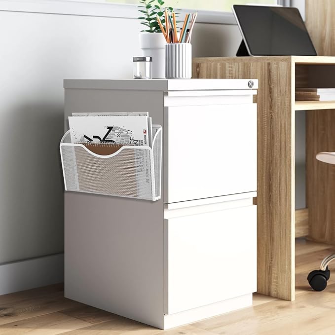 LQPAFZ Magnetic File Holder 1 Pockets File Folder Organizer, Office Hanging Magazine Rack for File Cabinets, Magnetic Paper Holder, No Drilling Mail Organizer for Refrigerator, Office