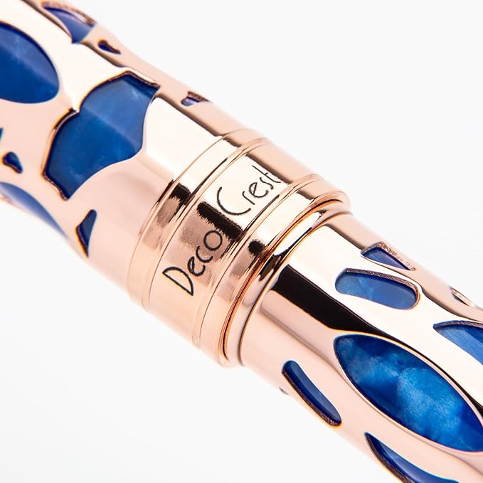 Conklin Endura Deco Crest Fountain Pen in Blue (Blue)