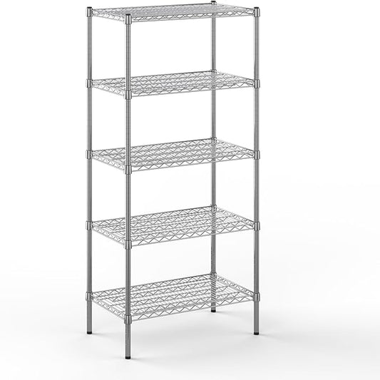 Regal Altair 18" Deep x 30" Wide x 64" Height Wire Shelving Kit | 5-Tier | NSF Commercial Storage Rack Unit