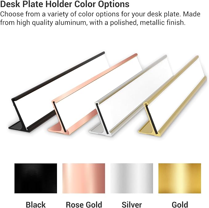 Custom Engraved Desk Plate | Personalized with your Name and Title | Perfect Decor for Office, Business, or Home | Multiple Font and Color Options | 2x8" or 2x10" (Red w/White Letters, 2x8")