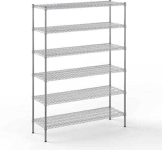 Regal Altair 18" Deep x 54" Wide x 74" Height Wire Shelving Kit | 6-Tier | NSF Commercial Storage Rack Unit