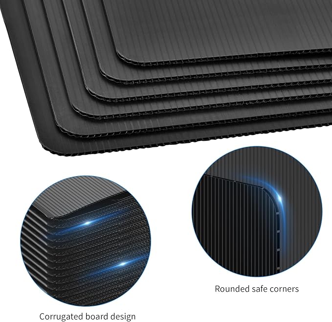 18 Pack Black Desk Dividers for Students, Privacy Shields Folder for Students, Durable & Waterproof Plastic Study Board, Classroom Teacher Supplies Test Divider, Includes Extra Labels