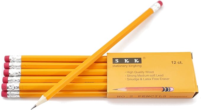 SKK Pre-Sharpened #2 HB Pencils with Eraser — 144-Pack