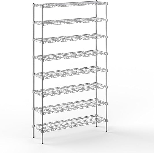 Regal Altair 14" Deep x 48" Wide x 86" Height Wire Shelving Kit | 8-Tier | NSF Commercial Storage Rack Unit