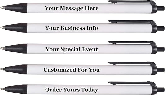 RevMark Personalized Ballpoint Pen, Custom Printed Name, Business or Event Information, Timeless Advertising, USA Made Pens, Promotional Marketing, Smooth Black Ink, Bulk Pack (Black,1000 Ct.)