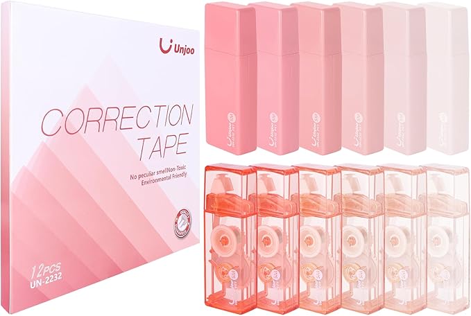 Unjoo Gradient Pink Correction Tape 12-Pack