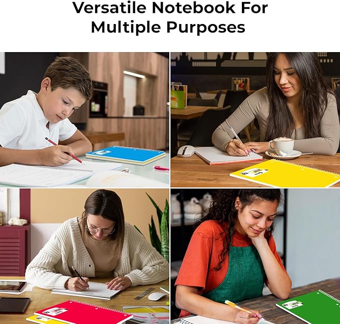 Rosmonde 720 Packs (Pallet) 3 Subject Notebooks, Spiral Notebook Bulk, College Ruled, Pallet of Notebooks,150 Sheets (300 pages),8 x 10-1/2",Bulk Spiral Notebooks for School & Office, 4-7 Days Transit