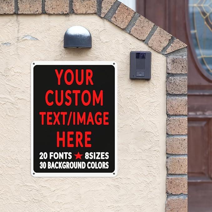 Custom Sign Personalized Custom Metal Sign, Customize For Office, Business, Workplace, Office, Home, Delivery Signs 6x8