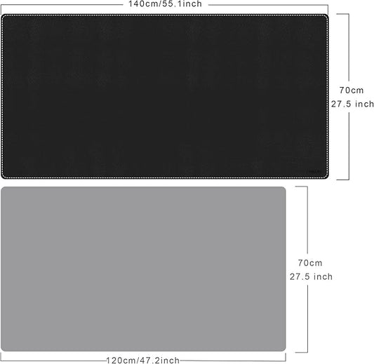 Mydours 55"x28" Extra Large Desk Mat - Full Desk Blotter Pad, Desktop Computer Desk Mat, Waterproof Desk Protector Mat, Large Mouse Pad for Desk for Writing, Workspace, Home and Office (Black)