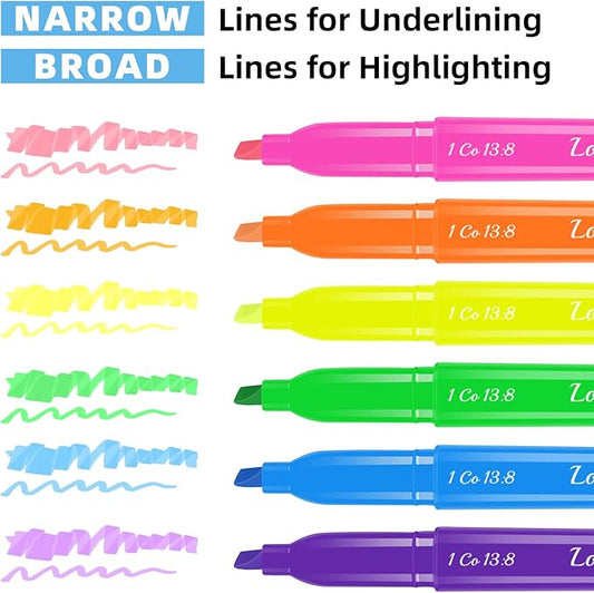 ZackZ Bible Highlighters Assorted Colors with Verses, Chisel Tip Colored Highlighter Markers Bulk Fluorescent, Dry Quick Bright Colors, Perfect for Bible Study Journaling, 6 Candy Color 30 Pack