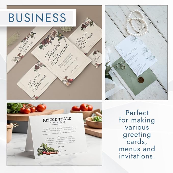 MOS White Cardstock Paper 11 x 14 Inch (110 Sheets) — Heavyweight Poster Board Card Stock for Crafts, Certificates, Menus, Art Projects, Printer Compatible