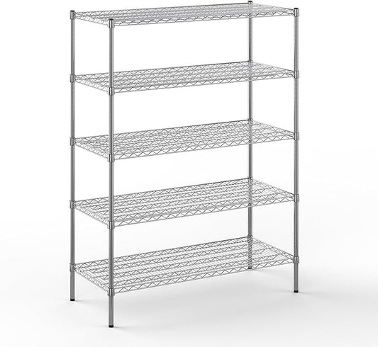 Regal Altair 21" Deep x 48" Wide x 64" Height Wire Shelving Kit | 5-Tier | NSF Commercial Storage Rack Unit