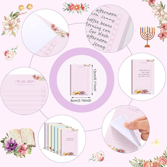 300 Sheets to Do List Notepad Daily Checklist Sticky Notes Cute Undated Memo Pad Color Block to Do Note Pad Weekly Plan Agenda and Organizer Planners for College(Bible Style,3.14 x 5.11 Inch)