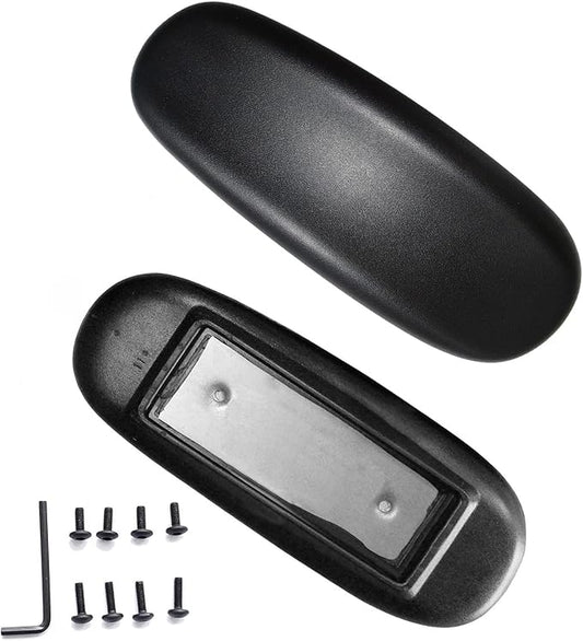 MySit Office Chair Armrest Replacement Arm Pads Univeral 4" Mounting Hole (Set of 2) Black