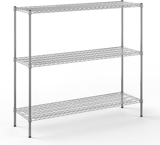 Regal Altair 18" Deep x 60" Wide x 54" Height Wire Shelving Kit | 3-Tier | NSF Commercial Storage Rack Unit