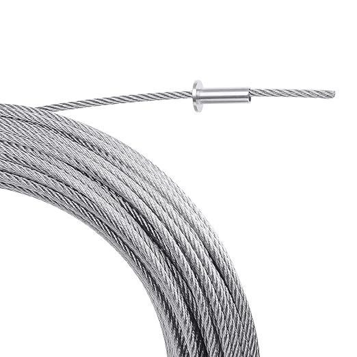 BLIKA 40 Pack Stainless Steel Protector Sleeves for 1/8" Deck Cable Railing, for Wood/Composite Posts, T316 Marine Grade, Cable Railing Protector Sleeves