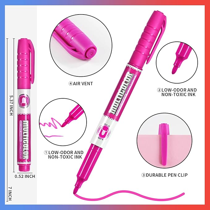 Office Prime Dry Erase Markers — Fine Tip, 8 Assorted Colors, 48-Pack