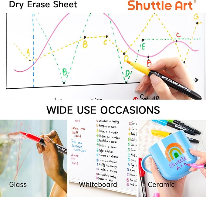 Shuttle Art Dry Erase Markers (32 Pack)