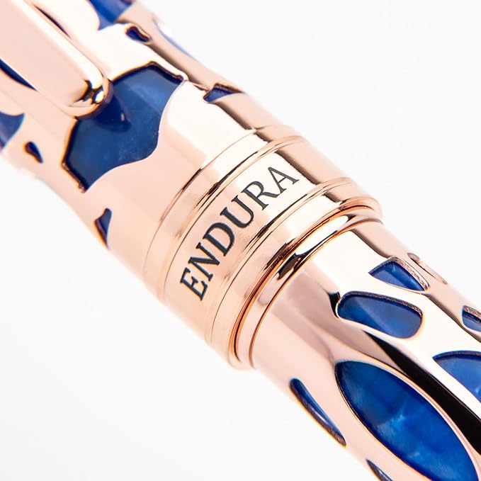 Conklin Endura Deco Crest Fountain Pen in Blue (Blue)