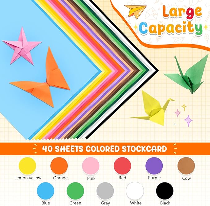 Colored Card Stock, 40 Sheets 8.5" x 11" Pink Cardstock Paper, 180GSM/65LB Bulk Construction Paper for Crafting, Gift Wrapping, Seasonal Decor, Kids Art and Party Supplies