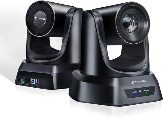 TONGVEO Conference Room PTZ Camera System with 20X Optical Zoom | 1080P 60fps HDMI USB Webcam for Church Streaming Online Video Conference| Compatible with Zoom, OBS | Easy Setup