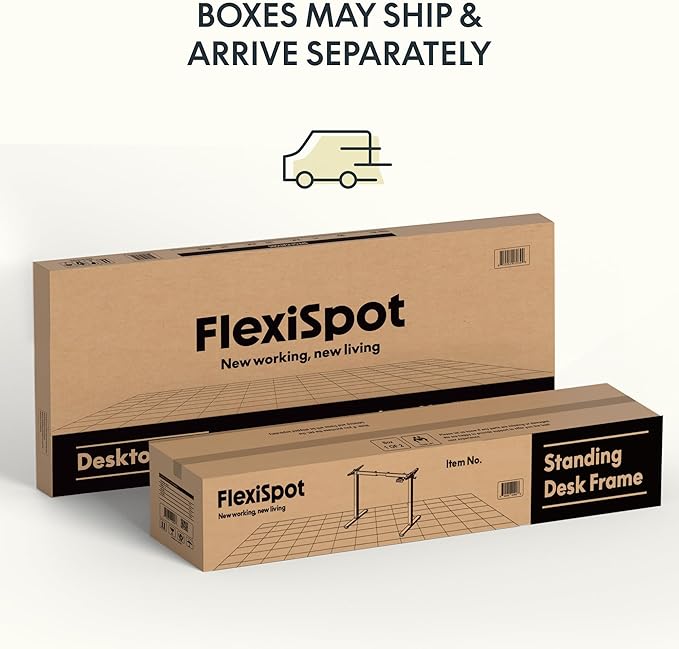 FLEXISPOT Bamboo Electric Standing Desk with Elegant Oval Legs & Curved Desktop, 55"x28" Height Adjustable Desk for Home Office & Living Spaces, Black Frame