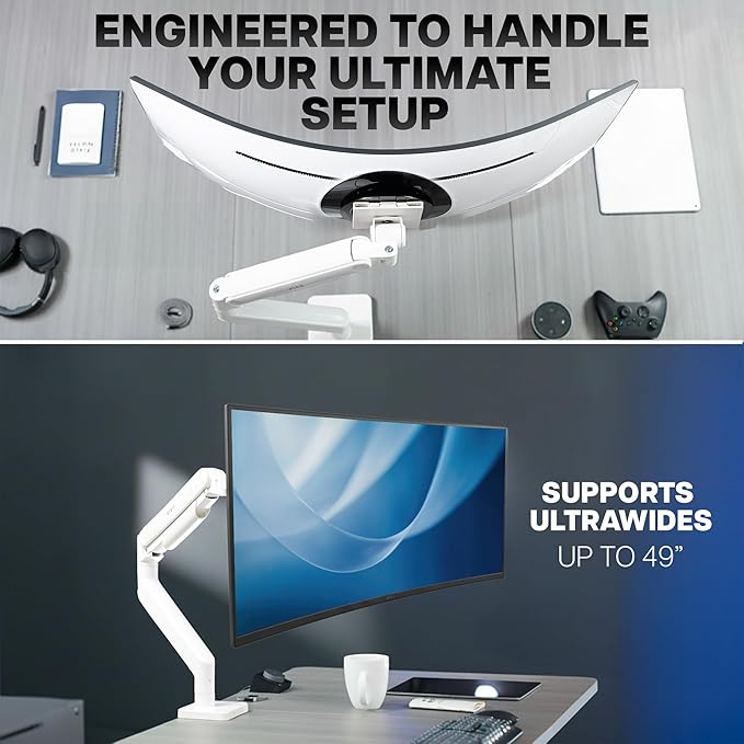 VIVO Heavy-Duty Aluminum Tension Arm for Ultrawide Monitors up to 49"