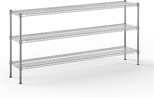 Regal Altair 14" Deep x 72" Wide x 34" Height Wire Shelving Kit | 3-Tier | NSF Commercial Storage Rack Unit