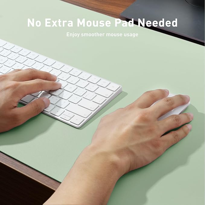 Aothia Large PU Leather Desk Pad — 23.6" × 13.7" Mouse & Writing Mat