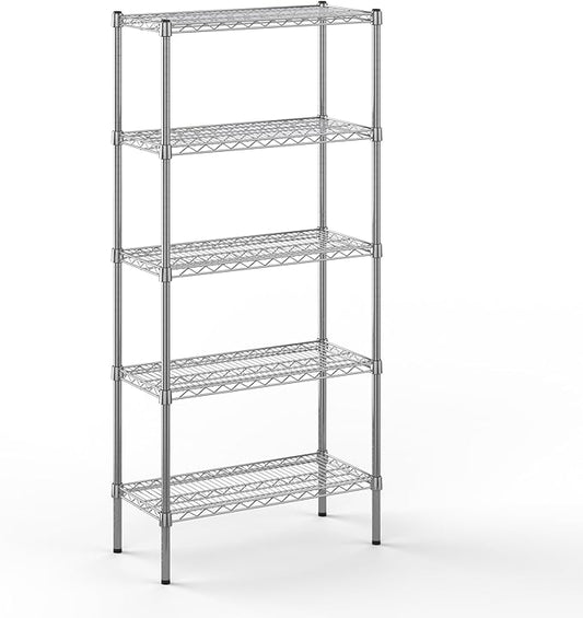 Regal Altair 14" Deep x 30" Wide x 64" Height Wire Shelving Kit | 5-Tier | NSF Commercial Storage Rack Unit