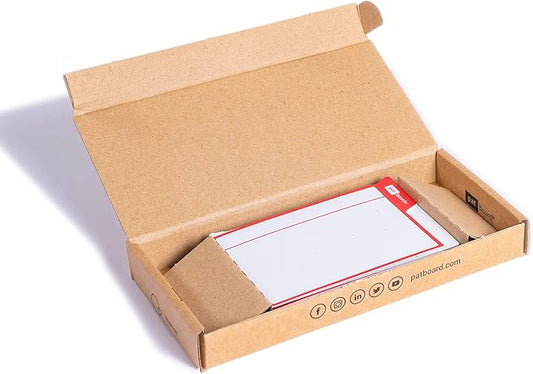 PATboard Scrum Board and Kanban Board - 16 Task Cards Medium - with nanocups® for Glass - Red
