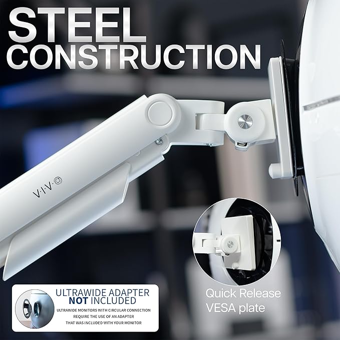 VIVO Heavy-Duty Aluminum Tension Arm for Ultrawide Monitors up to 49"