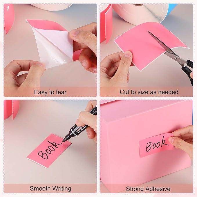 PATIKIL 1000Pcs Colored Coding Labels Stickers (Purple, 5x3Inch)