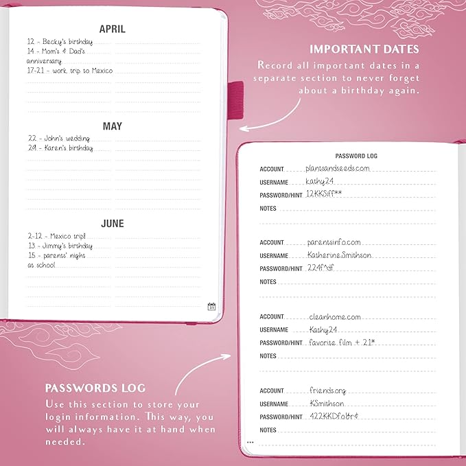 Legend Planner Address Book with Alphabetical Tabs — 645 Contacts