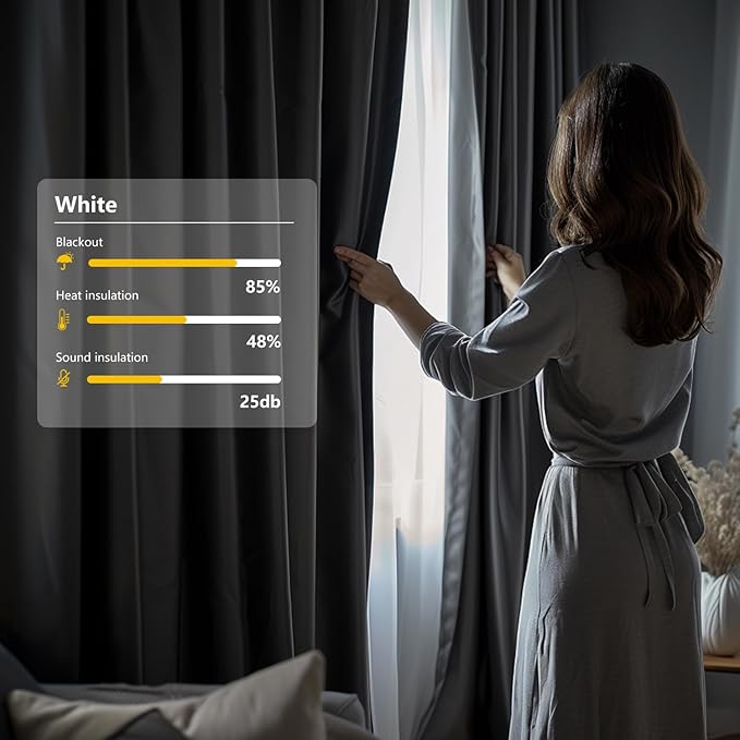 cbsroro Room Divider Blackout Curtain Track Curtains Wall Dividers Panels Screen for Living Rooms Bedroom Office Privacy Partition Separation, W180 × L108 Inch,1 Panel, White